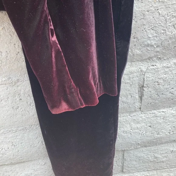 Vintage Wine Velvet Trousers - Picture 3 of 8